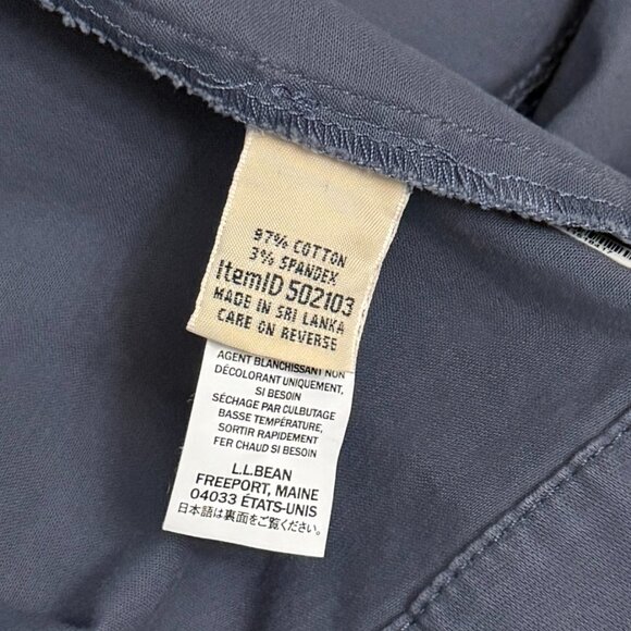 LL Bean Cotton Canvas Jacket Blue Gray Full Zip 4 Pockets Size XL - Picture 3 of 11